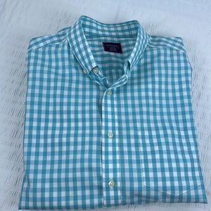 UNTUCKit Mens Blue Check Long Sleeve Button Down Size XL